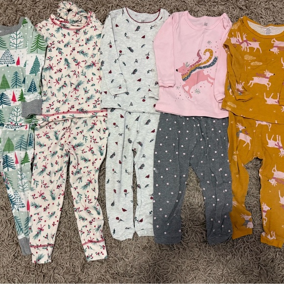 Christmas Girl Pajamas Set Bundle - Multicolor - Picture 1 of 1